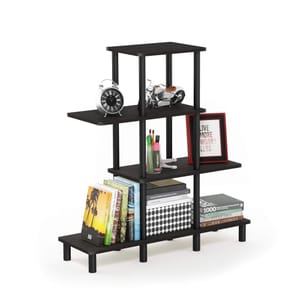 Furinno TURN-N-TUBE 4-Tier Storage Shelves, Espresso