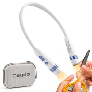 Caydo K1 Pro Knitting Light with Case, Zoomable Neck Lamp