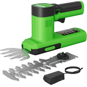 WORFCI 12V Mini 2-in-1 Cordless Grass Shear and Hedge Trimmer
