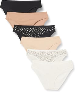 Amazon Essentials 6 Pack Women's Cotton Bikini Briefs (Size 16)