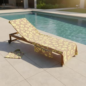Leopard Beach Towel with Bag