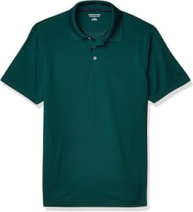 Amazon Essentials Men's Golf Polo, Short Sleeve, Slim-Fit, Dark Green