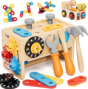 Lehoo Castle Wood Montessori Kids Tool Set for Ages 2+