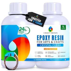 Crystal Clear Epoxy Resin Kit - Food Safe, UV Resistant - £16.99 S&S Voucher