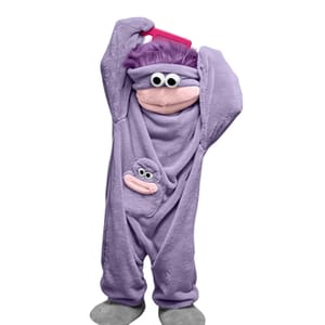 DHYUEN Green Monster Onesie for Adults Hooded Plush