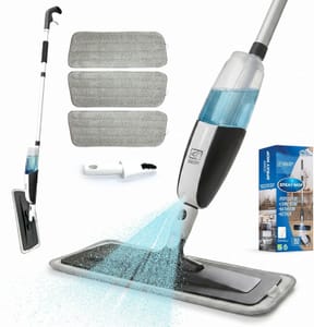 Spray Mop with Washable Pads, 360 Swivel, Wet/Dry, Microfiber Pads