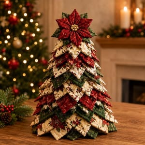DIY Quilted Christmas Patchwork Fabric Tree Kit