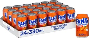 Fanta Zero Orange Cans 24 X 330ml