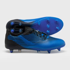 KIPSTA Adult Moulded Rugby Boots R500 FG - Blue/Black