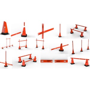 KIPSTA 90 Cm Football Training Bars Twin-Pack Modular - Orange