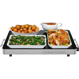 Chefman Electric Warming Tray with Glass-Top Temperature Control
