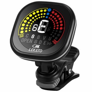 LEKATO Wireless Mic with Clip-on Tuner for Digital Guitar