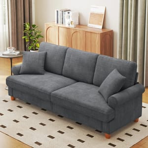 220CM Chenille Sofa Sleeper Deep Seat Couch