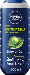 NIVEA MEN Energy Shower Gel 3-in-1, 500 Ml - £1.80 S&S