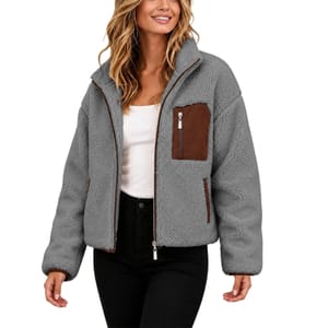 Women's Teddy Fleece Jacket UK Zip-Up