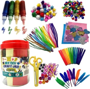 Ram Giant 200-Piece Kids Craft Art DIY Jar Set