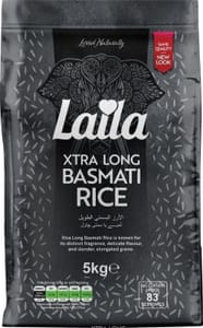 Laila Extra Long Grain Rice 5 Kg - 100% Gluten Free