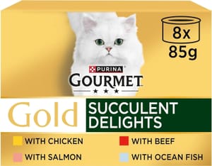 DEAL STACK - GOURMET Gold Wet Cat Food 8x85g - £16.87 S&S Voucher