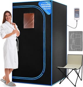 SereneLife 1-Person Portable Infrared Steam Sauna with Foot Pad