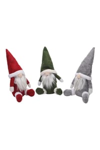3pcs Christmas Gonk Plush Ornament Solid Colour Nordic Gnome Doll