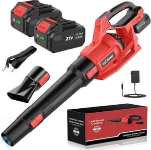 Bamse Cordless Leaf Blower 21V, 2 Batteries 4.0Ah, 3 Speeds