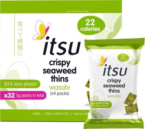 Itsu Seaweed Thins Wasabi Crispy Snacks 32 X 5g - £11.61 S&S