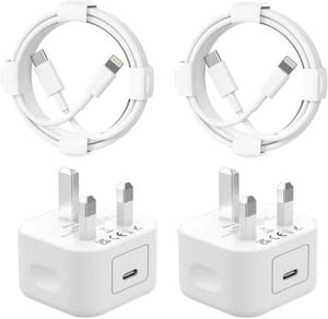 RESGFG 2 Pack 20W USB-C iPhone Fast Charger Plug with 6FT Cable