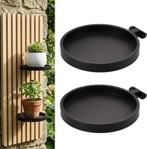 Acoustic Wall Panels with Planter Trays, 2-Pack Floating Plant Holders