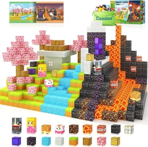 Coodoo 84 Pcs Magic Portal STEM Magnetic Blocks Set