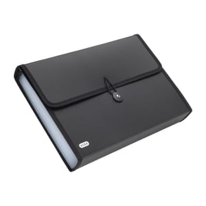 Elba A4 Black Expanding File Folder, 13 Compartments