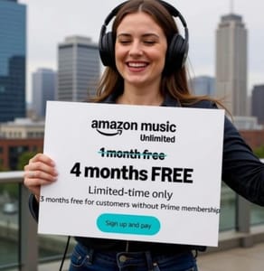 FREE 4 Months Amazon Music Unlimited (Worth At Least £47.96!)