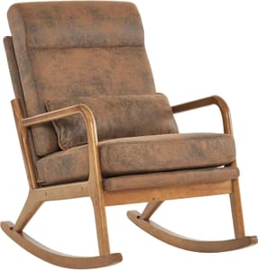 Karl Home Rocking Chair for Nursery, Black Accent Rocker