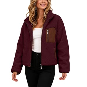 Women's Teddy Fleece Jackets UK Zip up Coats
