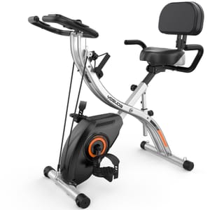 YOSUDA Foldable Exercise Bike, 16-Level Magnetic Resistance, LCD Heart Rate
