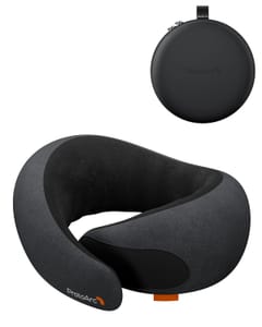ProtoArc Memory Foam Travel Neck Pillow, 360 Support, Black