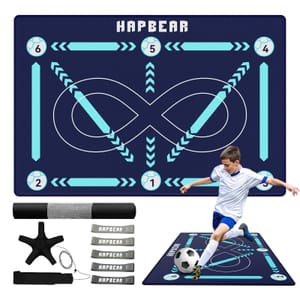 HAPBEAR Soccer Training Mat, Thick 0.2 In, Anti-Slip and Silent