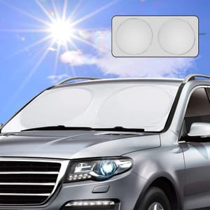Vintoney Windshield Sunshade, Two-Tone, UV Block, Foldable, 160x83CM