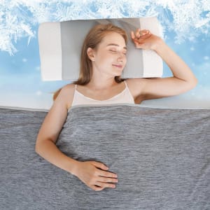 QUTOOL Cooling Blanket for Night Sweats, Double-Sided Grey 150x200cm