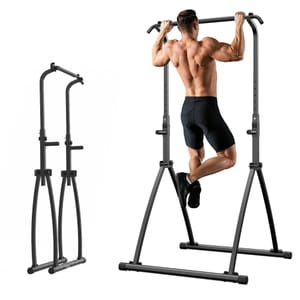 TENBOOM Foldable Power Tower, Free-Standing Pull-up Bar & Dip Station