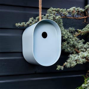 Oval Bamboo Fibre Birdhouse - Blue