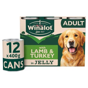 WINALOT Classics Mixed Jelly Turkey Lamb Wet Dog Food 12x400g