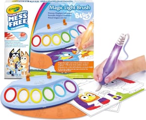 CRAYOLA Bluey Colour Wonder Magic Light Brush, Mess Free Painting for Kids