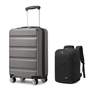 Kono 2-Piece Cabin Suitcase Set 55x35x22 Cm ABS+PC Hard Shell