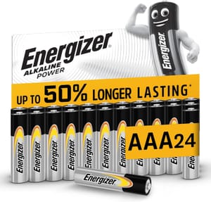 Energizer Alkaline Power AAA Batteries 24-Pack Longer Lasting - £4.91 S&S