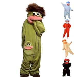 Big Mouth Monster Adult Onesie Hooded Flannel Jumpsuit