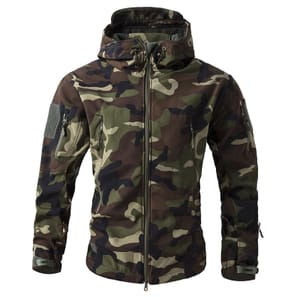 Men's Camo Fleece Work Jacket for Hiking