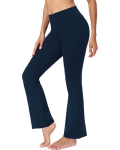 Havideto Women's Flared Leggings, High-Waist Yoga Pants, Navy XL