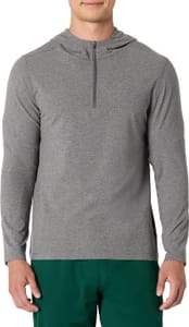 Amazon Essentials Men's Athletic Quarter-Zip Long-Sleeve Top, Grey Space-Dye