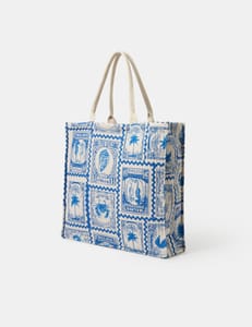 Pure Cotton Quilted Printed Tote Bag