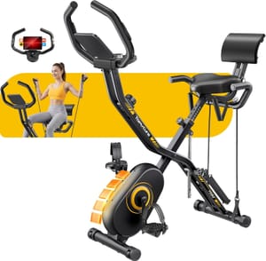 DEAL STACK - Toputure 2026 Folding Exercise Bike, 5-in-1 for Home Use